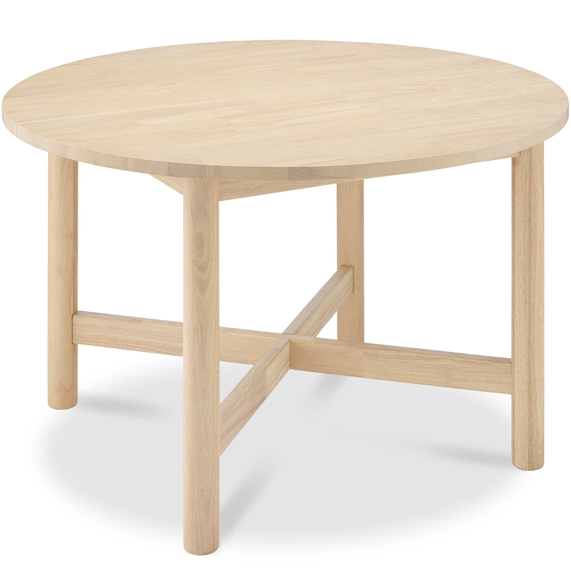 47in Round Solid Wood Dining Table Modern Farmhouse Table For 4 with practical style for home spaces