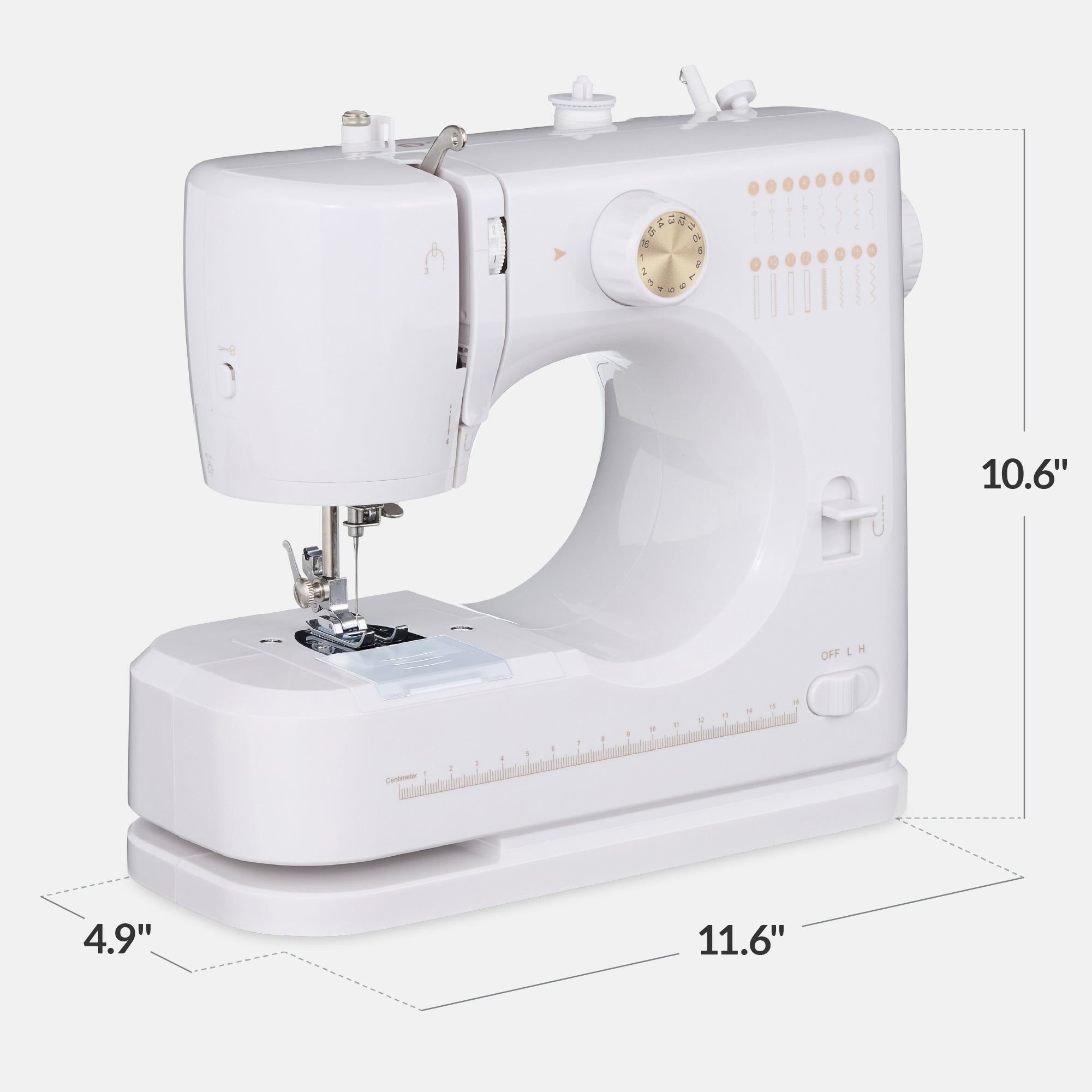 55-Piece Sewing Machine Kit for Beginners with 16 Stitch Patterns for home, family, and everyday needs