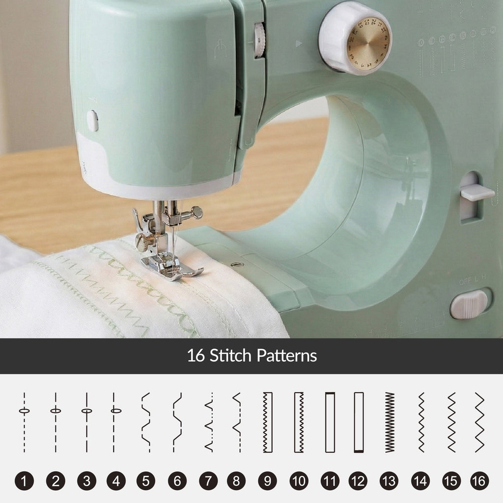 55-Piece Sewing Machine Kit for Beginners with 16 Stitch Patterns for home, family, and everyday needs