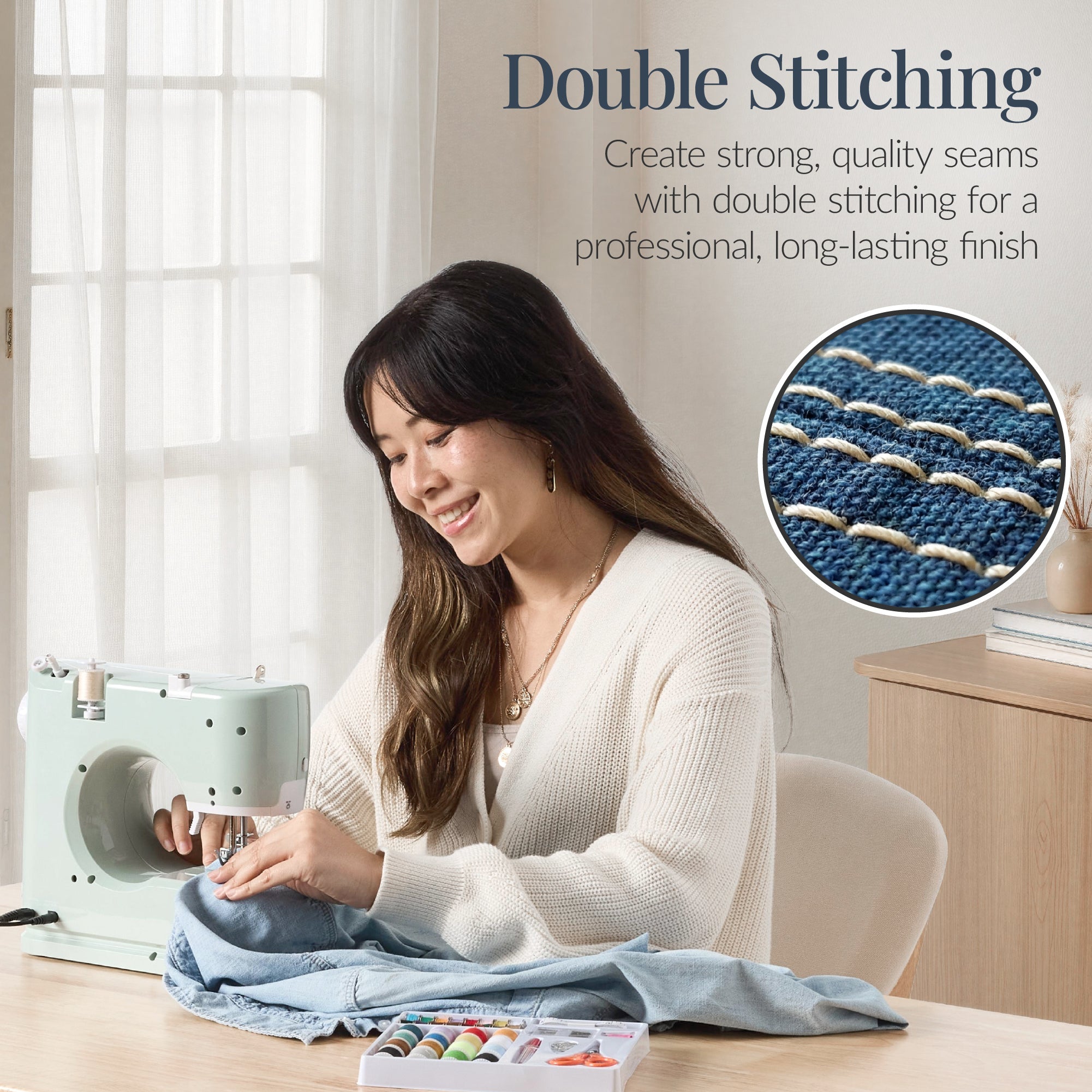 55-Piece Sewing Machine Kit for Beginners with 16 Stitch Patterns for home, family, and everyday needs