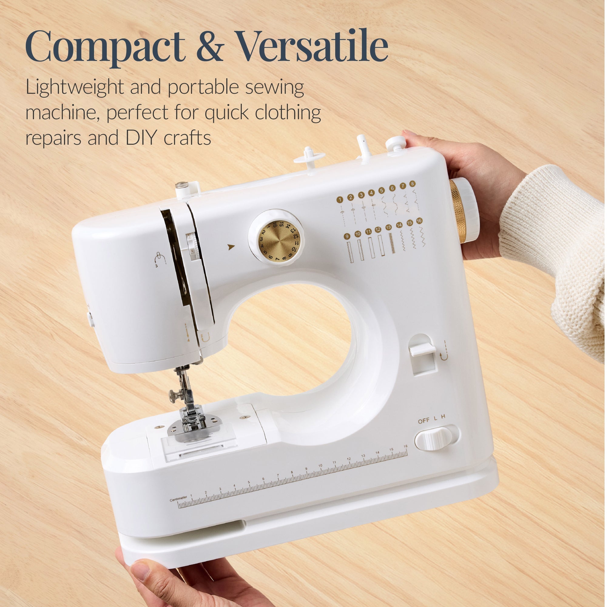 55-Piece Sewing Machine Kit for Beginners with 16 Stitch Patterns for home, family, and everyday needs