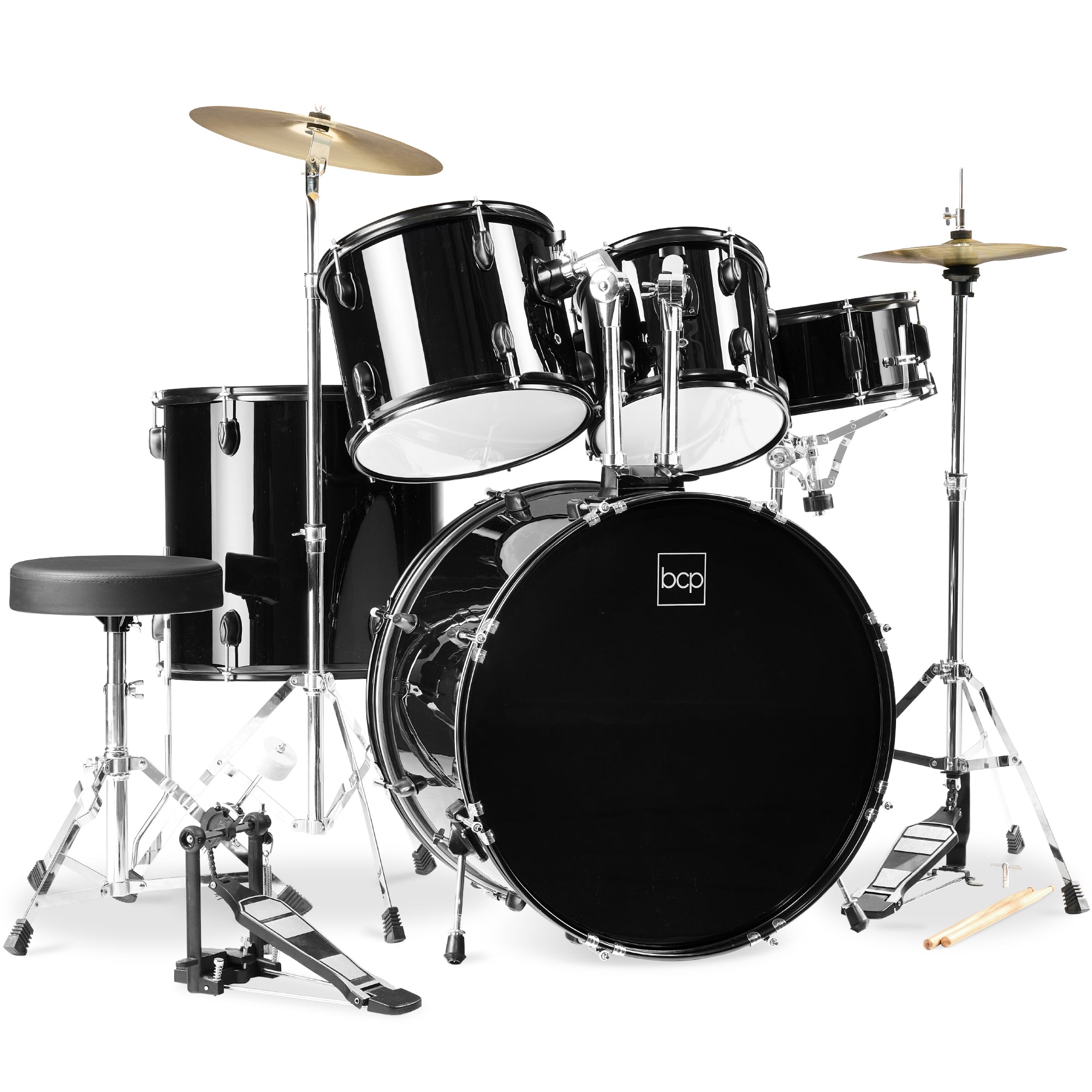 5-Piece Full Size Drum Set For Adults for kids' music practice and creative learning