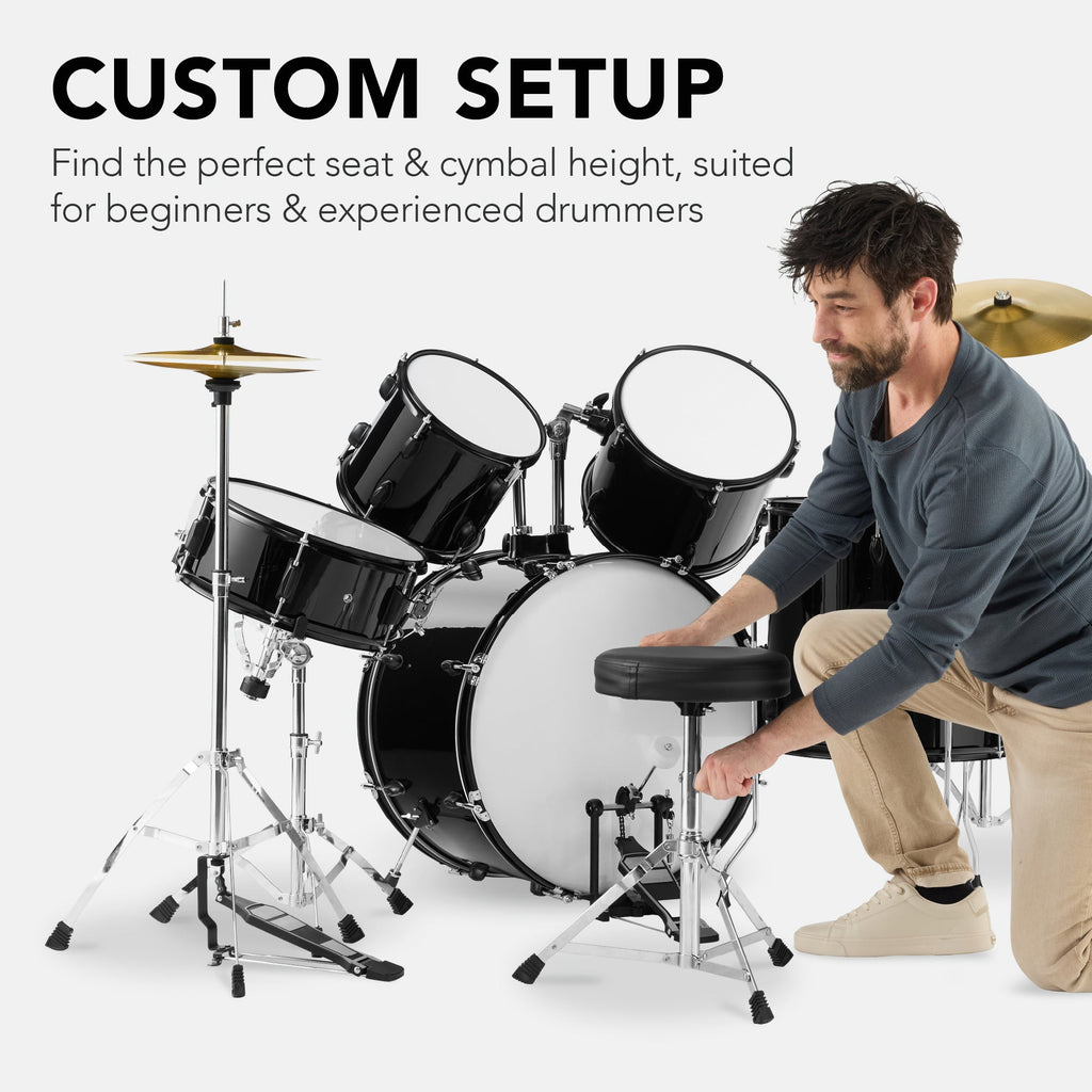 5-Piece Full Size Drum Set For Adults for kids' music practice and creative learning
