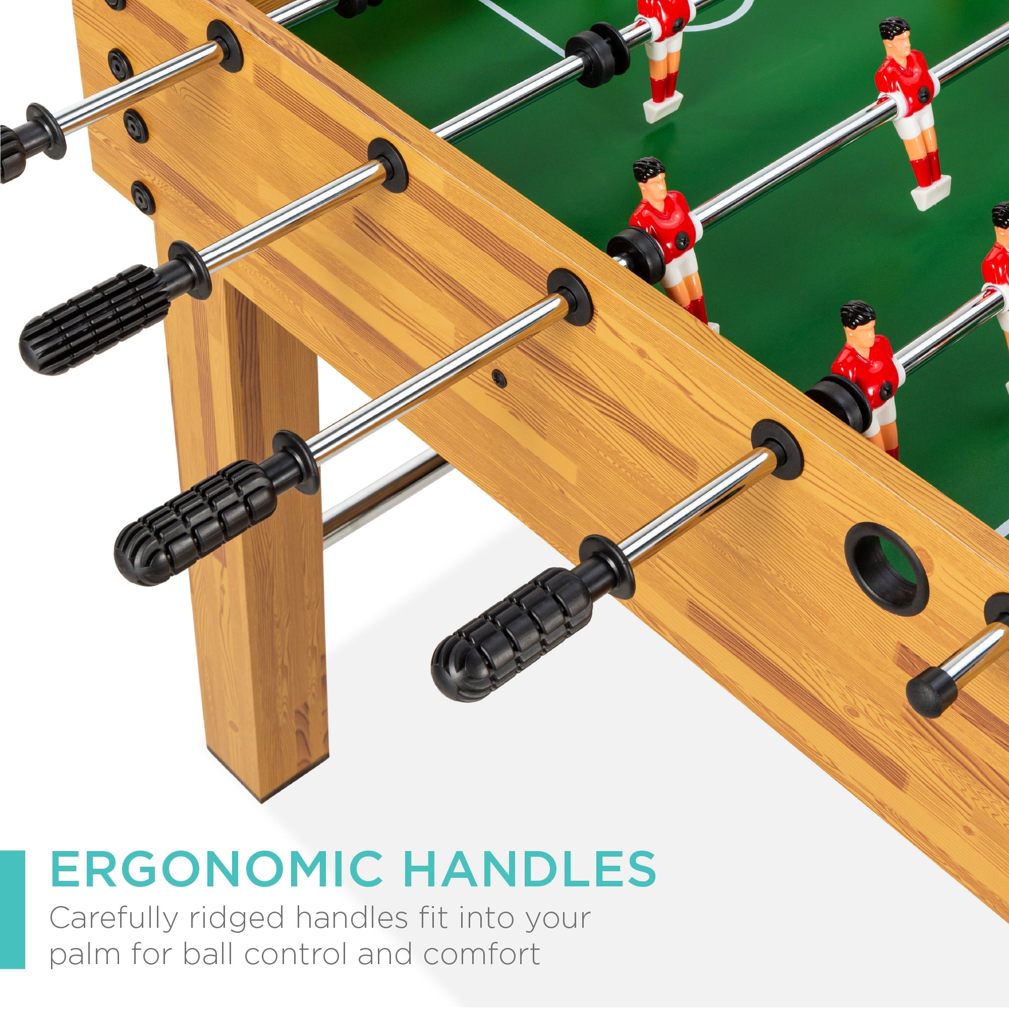 48in Foosball Table for Kids and Adults with 2 Balls for active play and family fun