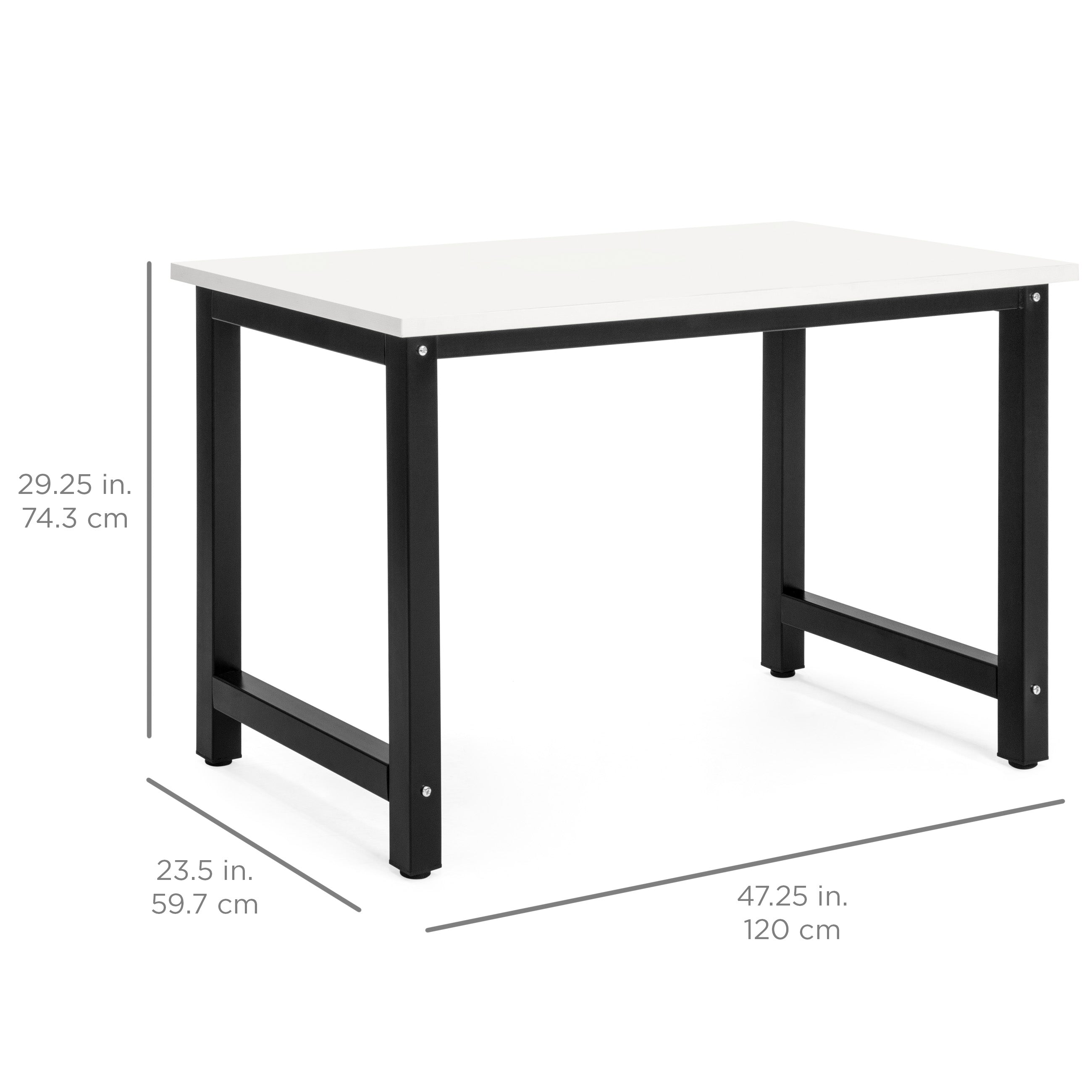 47.25x23.5in Home Office Computer Desk Workstation Table with Adjustable Legs for comfortable home living