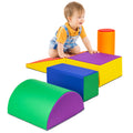 5-Piece Kids Climb and Crawl Soft Foam Shapes Structure Playset designed for kids' playtime and gifts