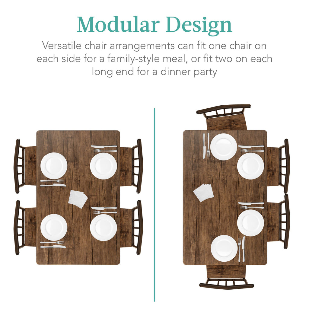 5-Piece Modern Metal and Wood Dining Table Furniture Set with 4 Chairs designed for everyday comfort and storage