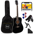 41in Acoustic Guitar Starter Kit with Digital Tuner Padded Case Picks Strap for simple setup and everyday use
