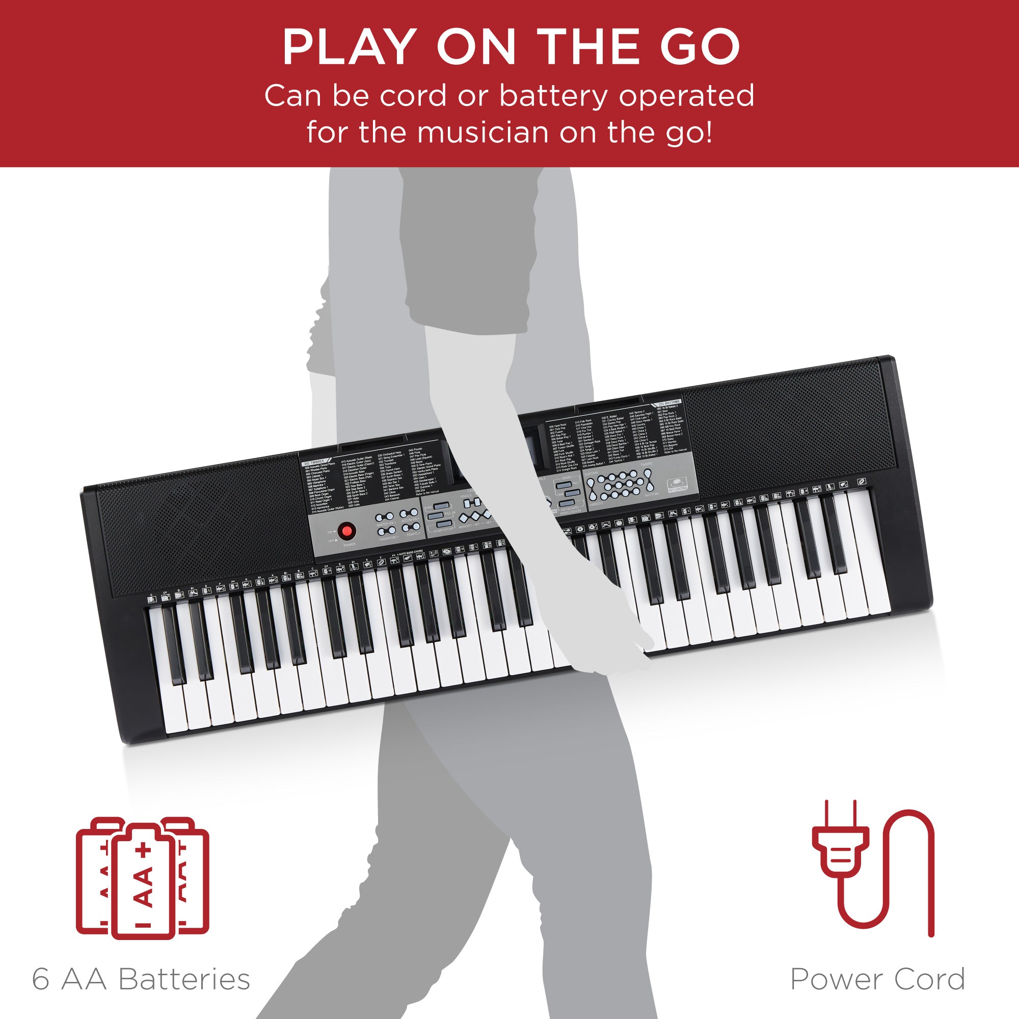 54-Key Beginners Electronic Keyboard Piano Set with Lighted Keys LCD Screen with reliable function and style