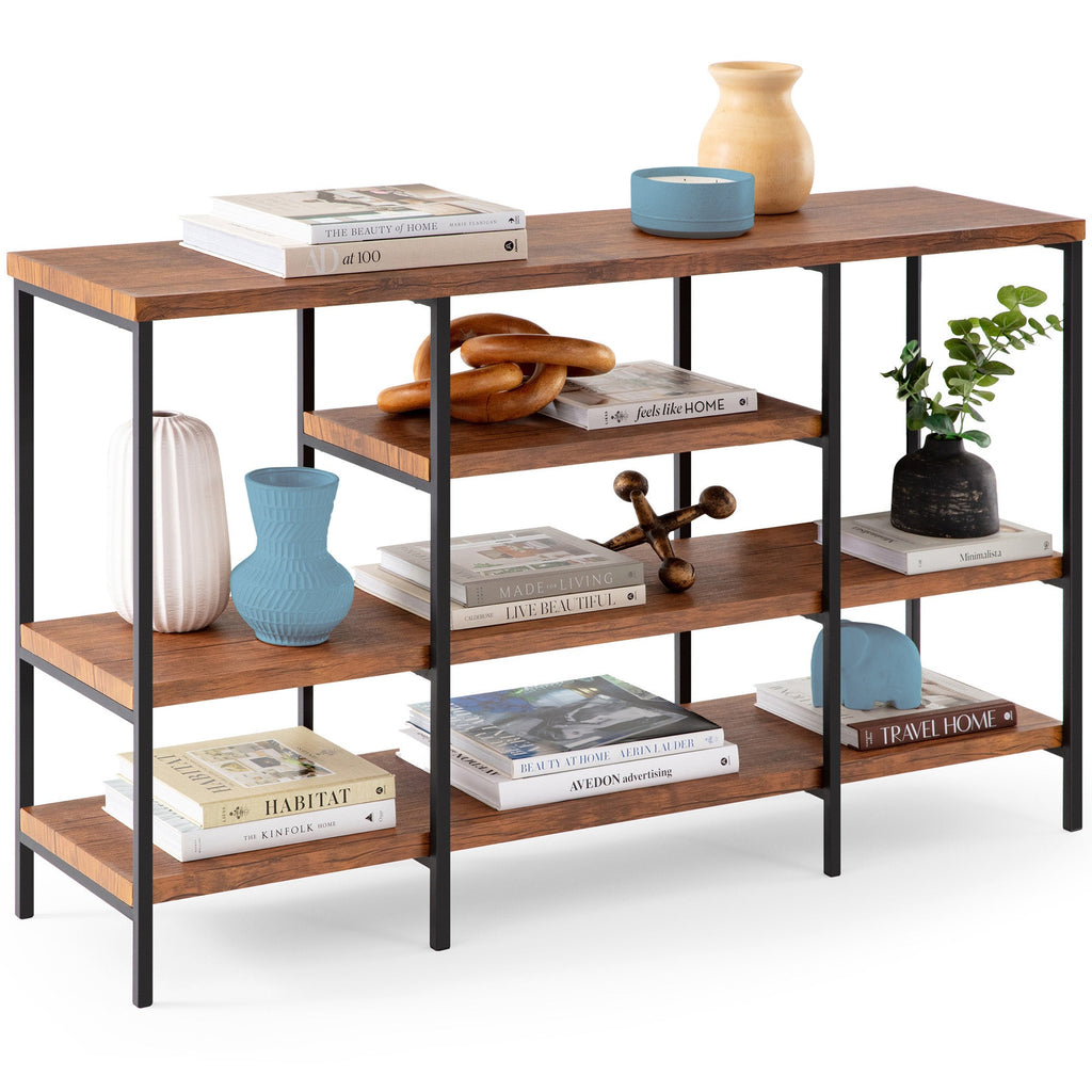 4-Tier Industrial Console Table with Tall Shelf Space - 55in designed for everyday comfort and storage