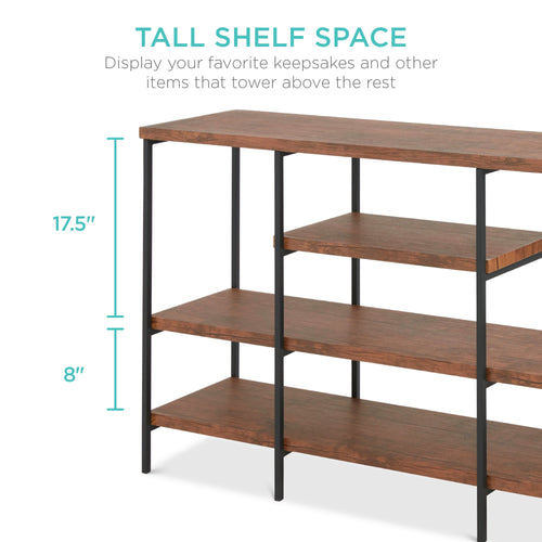 4-Tier Industrial Console Table with Tall Shelf Space - 55in designed for everyday comfort and storage