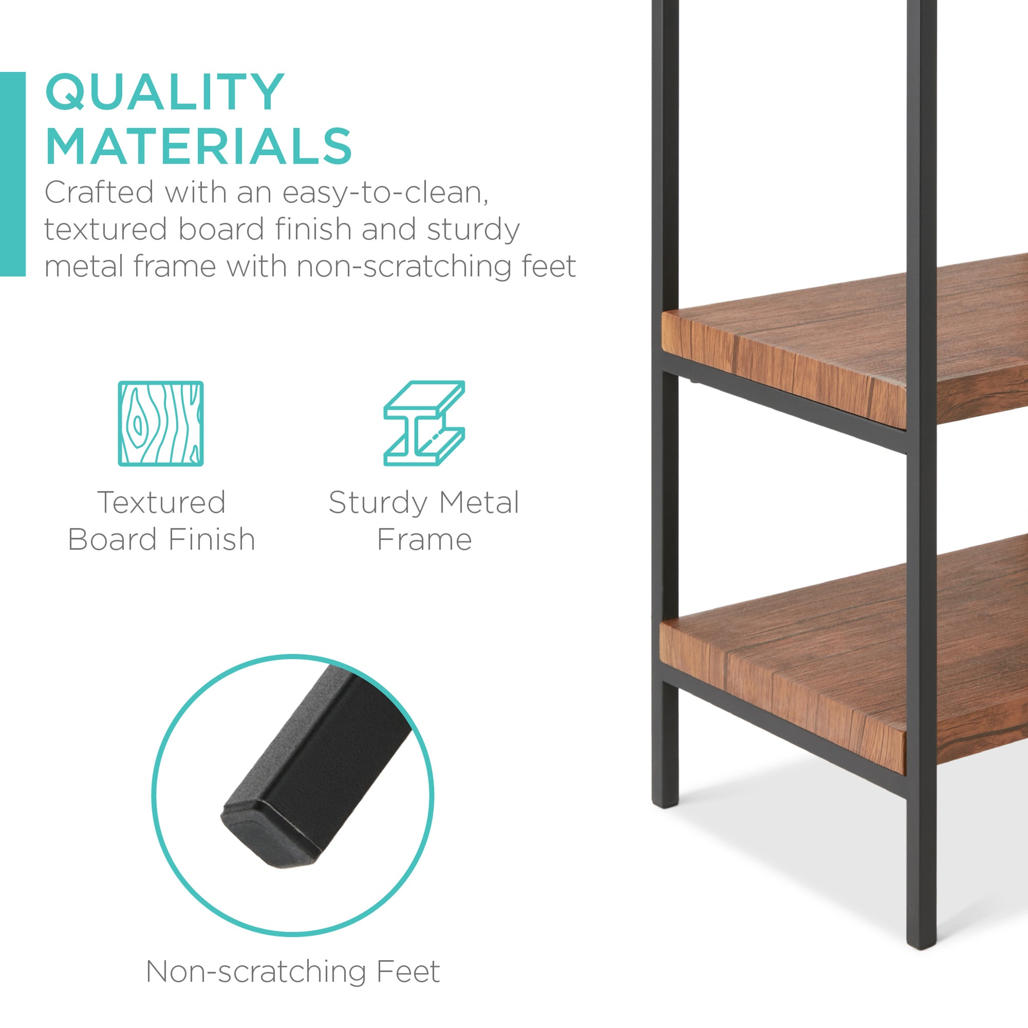 4-Tier Industrial Console Table with Tall Shelf Space - 55in designed for everyday comfort and storage