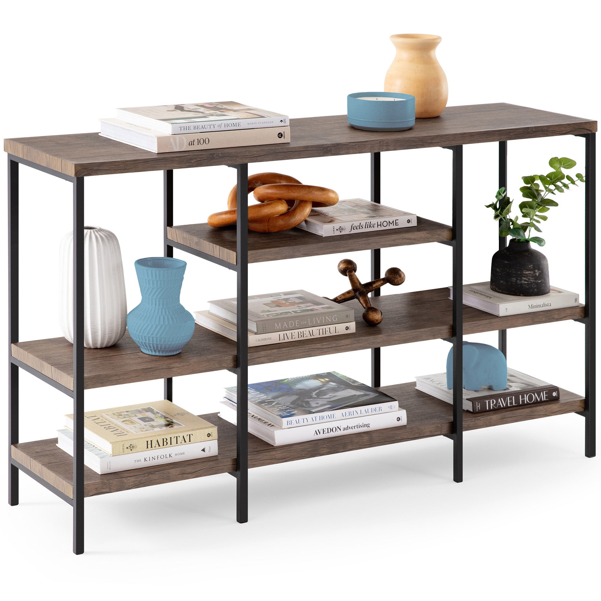 4-Tier Industrial Console Table with Tall Shelf Space - 55in designed for everyday comfort and storage