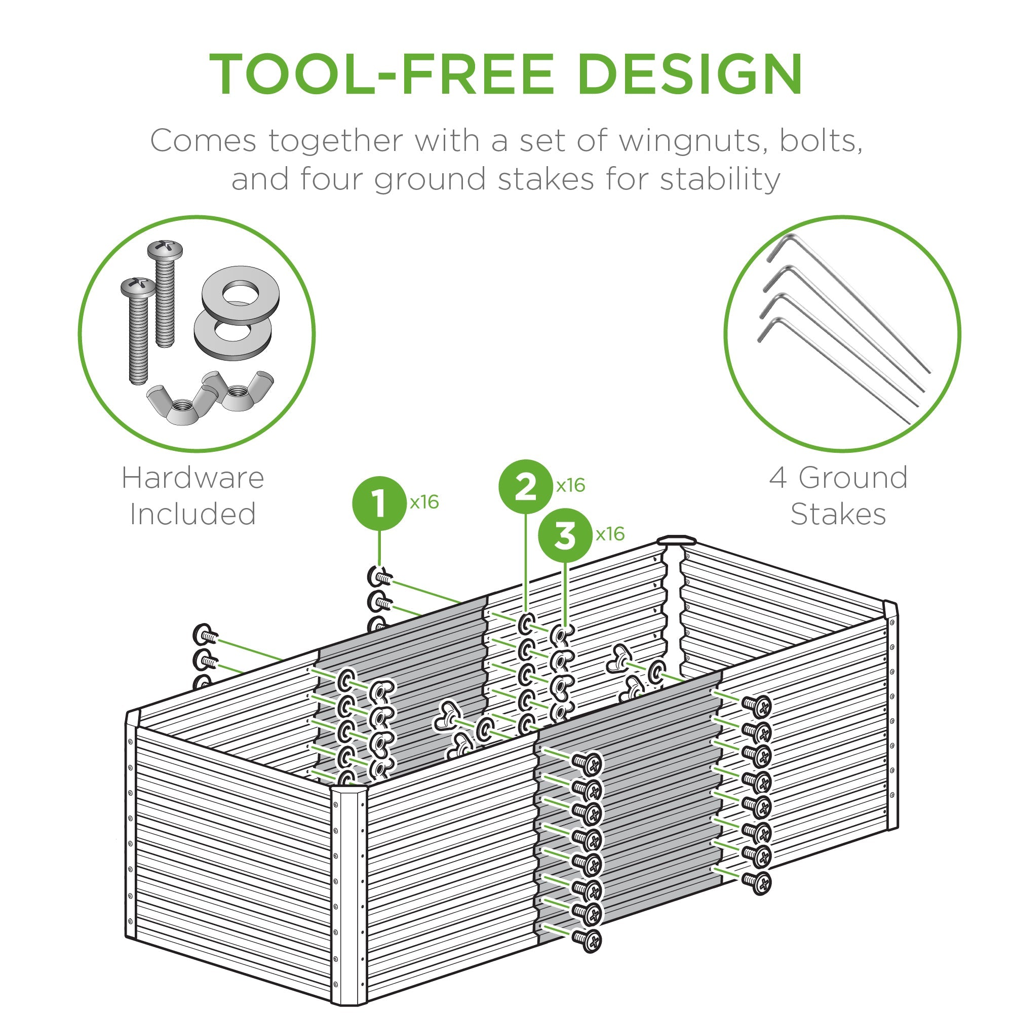 4x2x2FT Outdoor Steel Garden Bed for Vegetables Flowers and Herbs for outdoor comfort and convenience