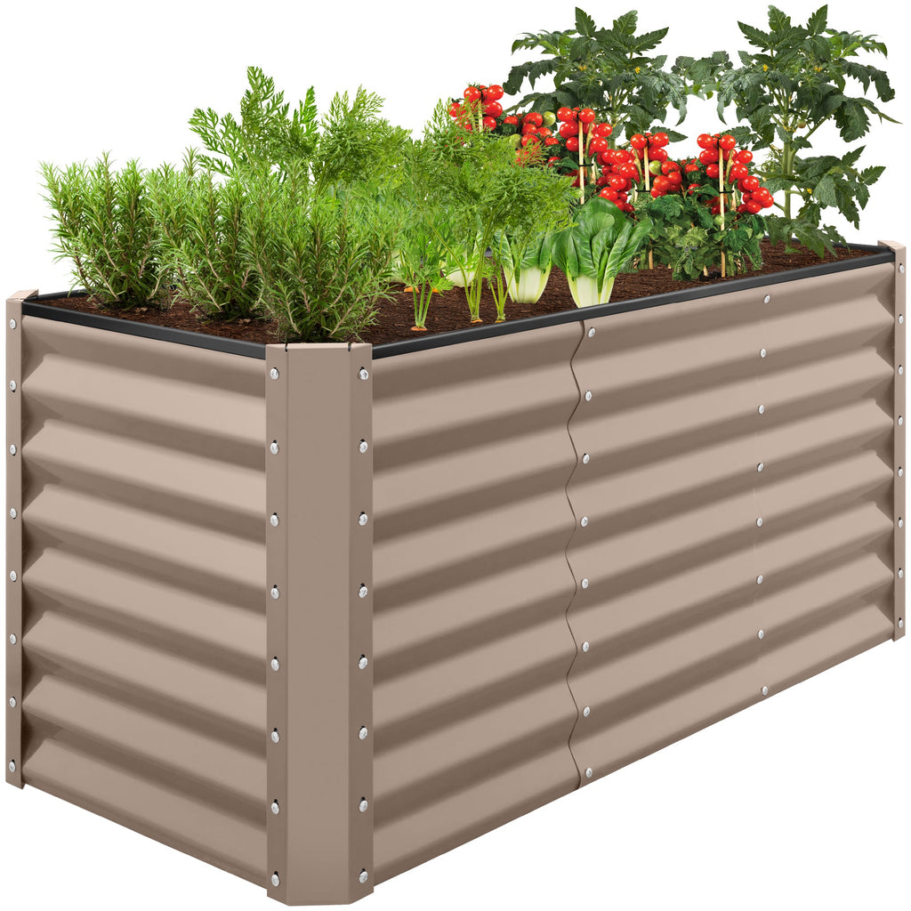 4x2x2FT Outdoor Steel Garden Bed for Vegetables Flowers and Herbs for outdoor comfort and convenience