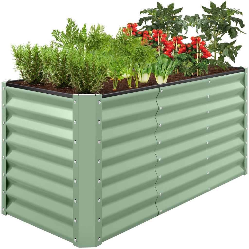 4x2x2FT Outdoor Steel Garden Bed for Vegetables Flowers and Herbs for outdoor comfort and convenience