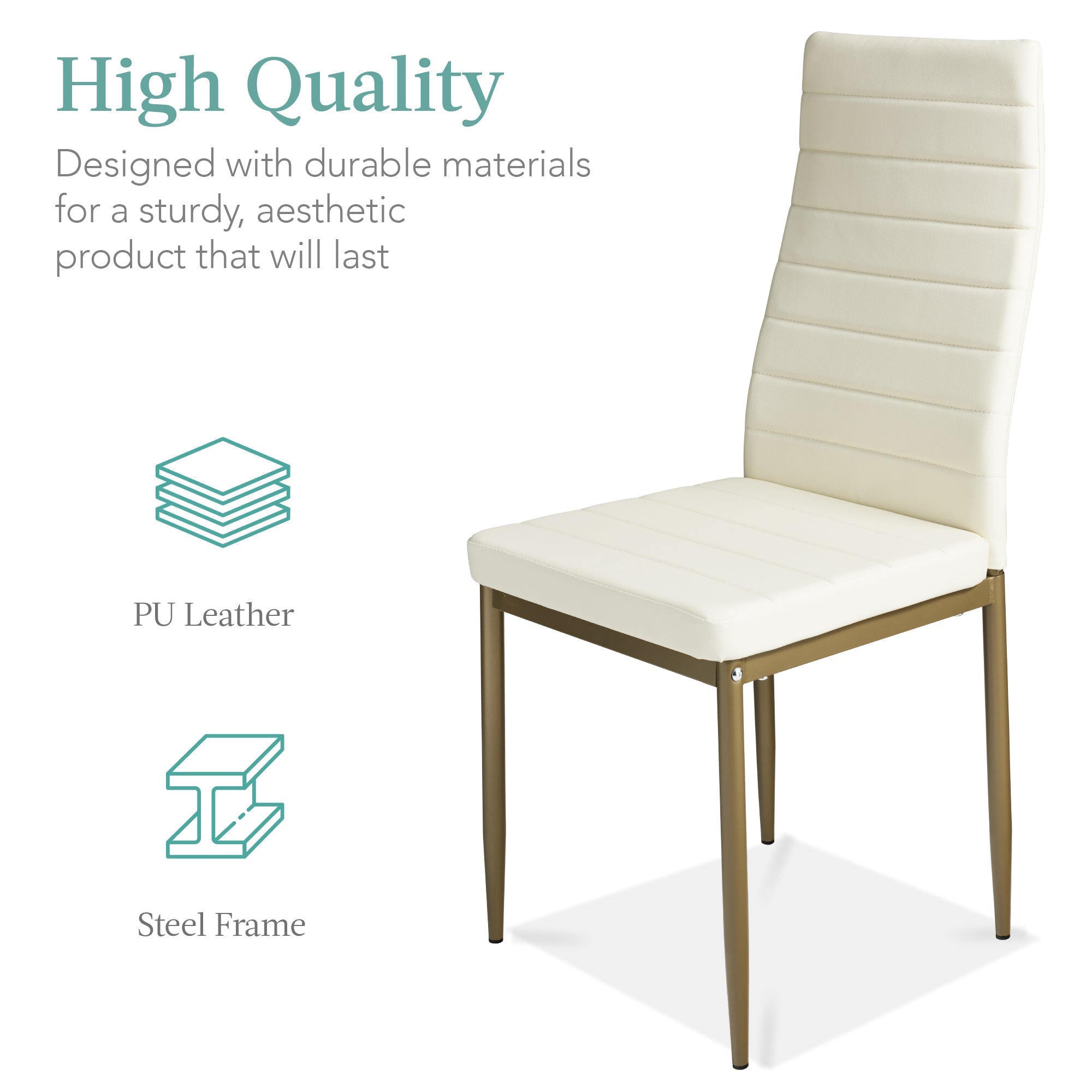 5-Piece Dining Table Set with Glass Top Leather Chairs with practical style for home spaces