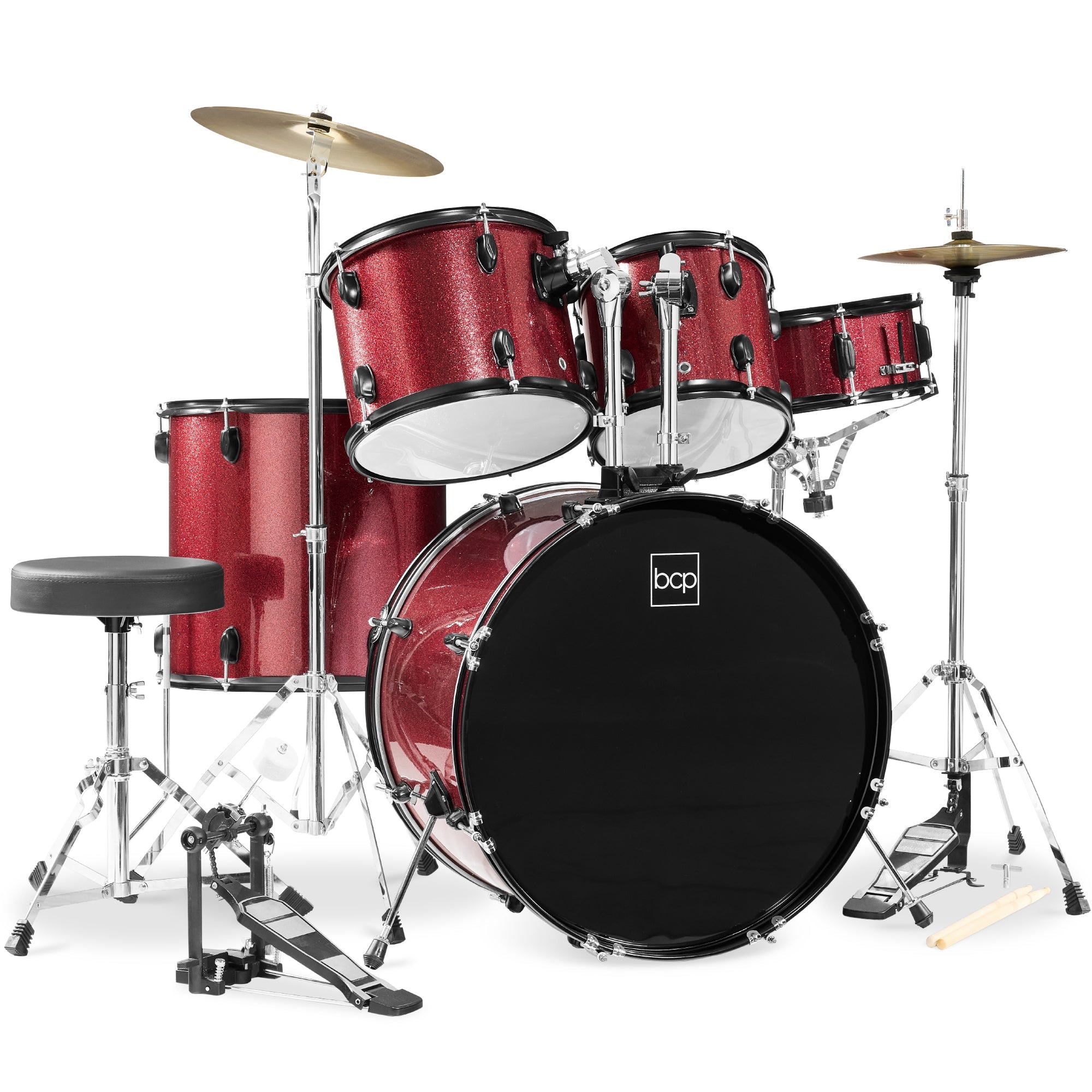 5-Piece Full Size Drum Set For Adults for kids' music practice and creative learning