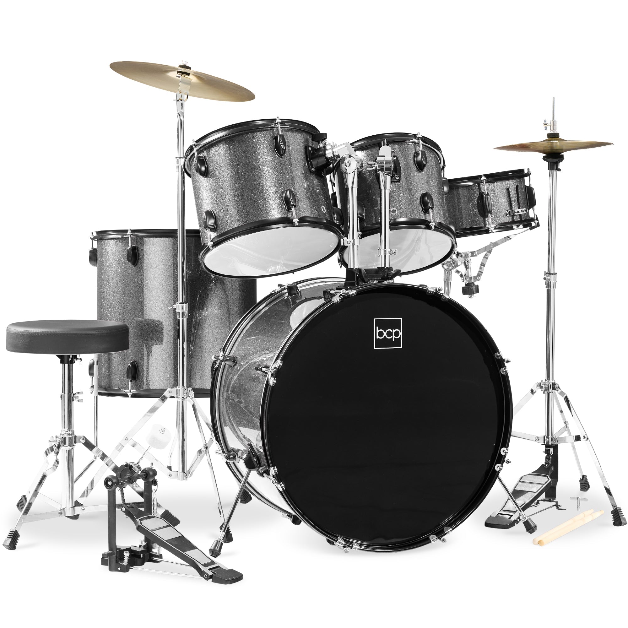 5-Piece Full Size Drum Set For Adults for kids' music practice and creative learning