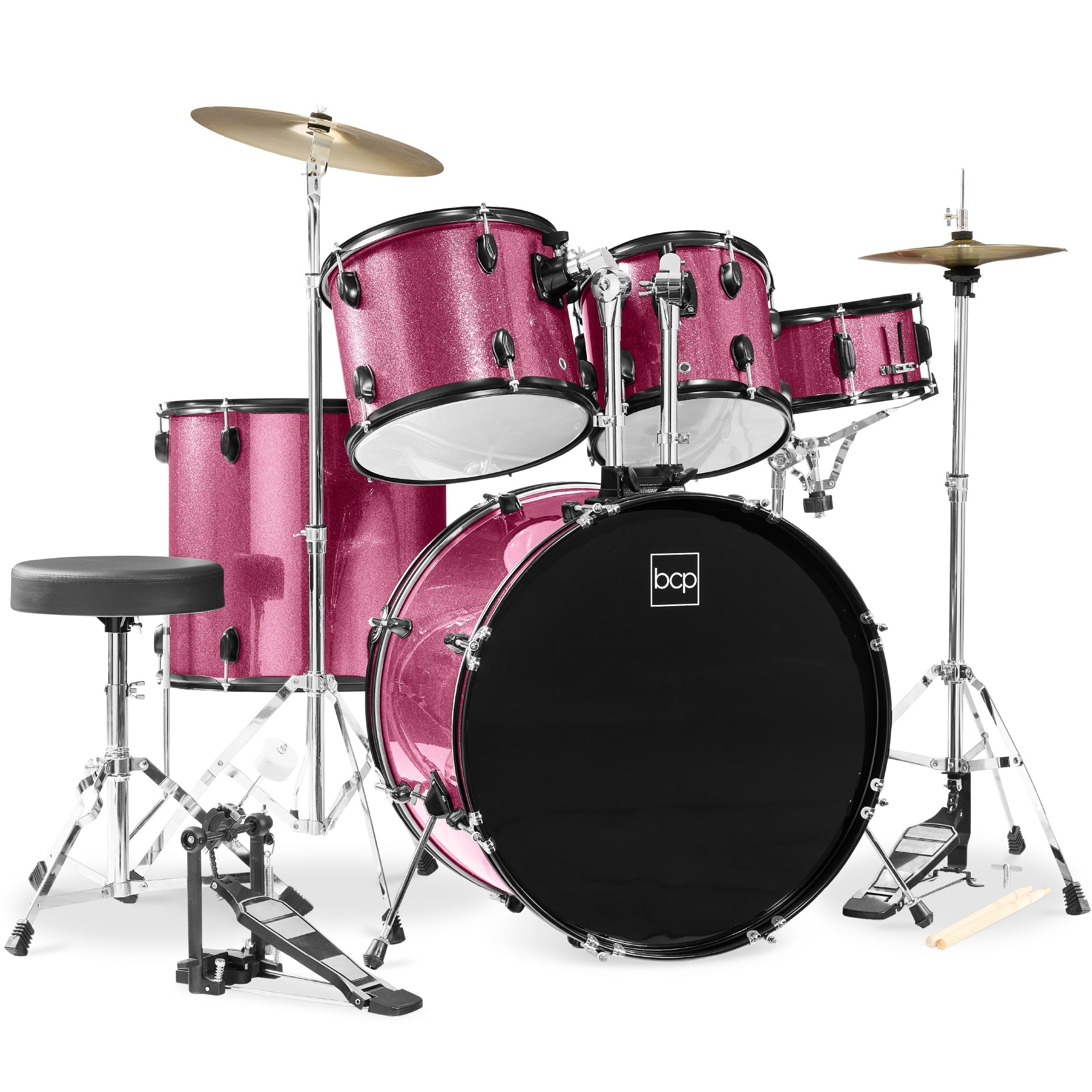 5-Piece Full Size Drum Set For Adults for kids' music practice and creative learning